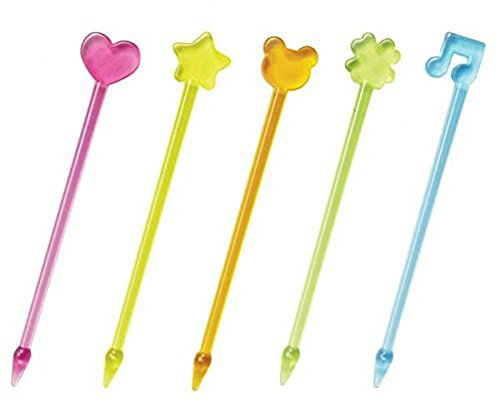TORUNE Bento-Zubehör – Mehrfarbige Bento-Lebensmittel-Picker (50-teiliges Set)