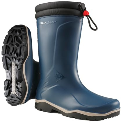 DUNLOP Blizzard Snow Boots, Lined Winter Wellies, PVC, Blue, UK 11