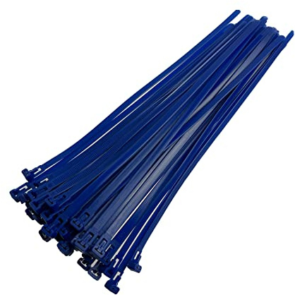 Blue Releasable Cable Ties 7.2mmx300mm, 50 Pieces