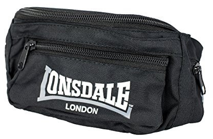 Lonsdale unisex adult Hip Luggage Carry On Luggage, Black/Grey,Einheitsgröße EU