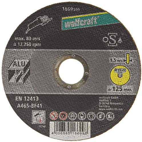 wolfcraft 1669999 Trennscheibe für Aluminium Ø 125mm, extra dünn, silber