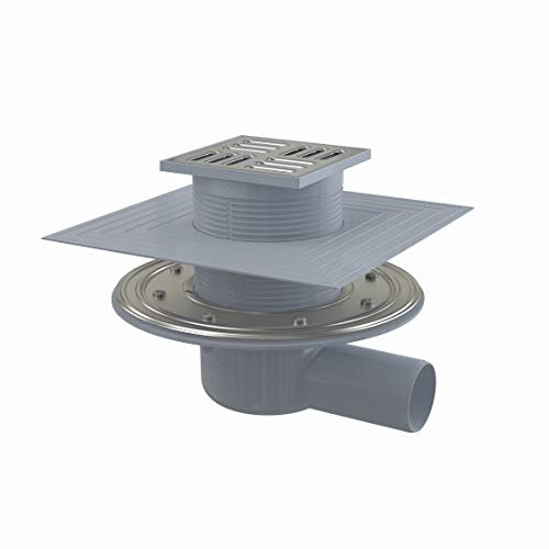 Bodenablauf Duschablauf Badablauf Design Edelstahl begehbare Dusche DN 50 Siphon Geruchsverschluss