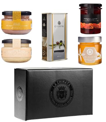 Box S Campo - Caja gourmet con Aceite AOVE, paté de perdiz y pimientos asados - Set de regalo para aperitivos y picoteos - Ideal para eventos y ocasiones especiales