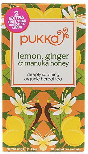 Pukka Hierbas Limón y Jengibre + Manuka Miel Té 20 Bags (paquete de 4)