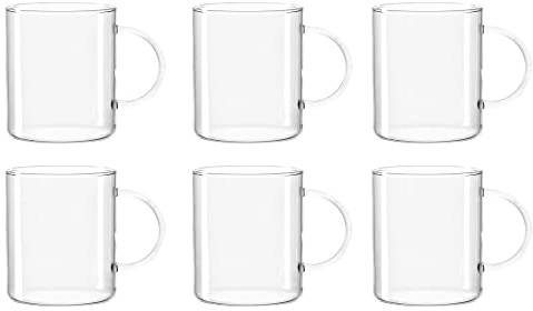 LEONARDO HOME Novo Teeglas, 6-er Set, 570 ml, Höhe 10,3 cm, hitzebeständiges Glas, 030537