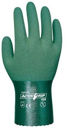 Juba - Guante sin costuras quimico nitrilo 30cm talla 7 verde