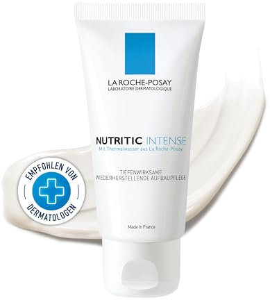 La Roche-Posay Nutritic Intense, Crema Nutritiva Ricostituente, Efficacia Nutriente e Lenitiva, Pelle Protetta, Arricchita con Glicerina, MP Lipidi e Burro di Karité, 50 ml
