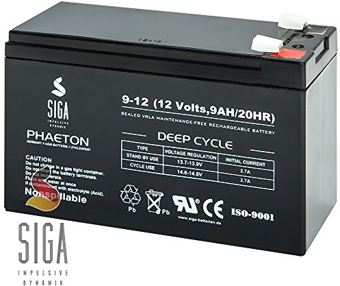 Akku 9Ah 12V AGM Blei Gel Hochstrom Batterie Echolot Lowrance Eagle Humminbird Pedelec Elektro Fahrrad Rasenmäher 7ah