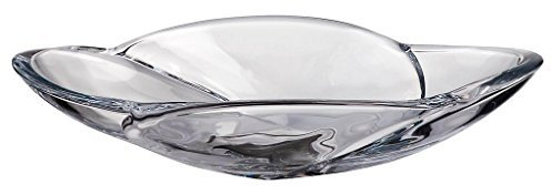 Schale Obstschale Salatschüssel Globus Transparent Kristallglas Oval 33 cm