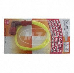 Set Zündkerzenstecker NGK Racing - mit gelben Hochleistungs-Silikonzündkabel (50cm) und 90°-Phenolharzstecker (5 K-Ohm)