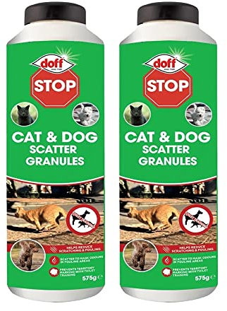 2 x Doff 700g Super Cat & Dog Repellent - Shaker Bottle safe around the garden