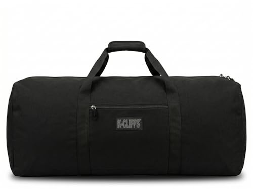 Heavy Duty Cargo Duffel Large Sport Gear Drum Set Equipment Hardware Travel Bag Rooftop Rack Bag (36 x 17 x 17, Black)