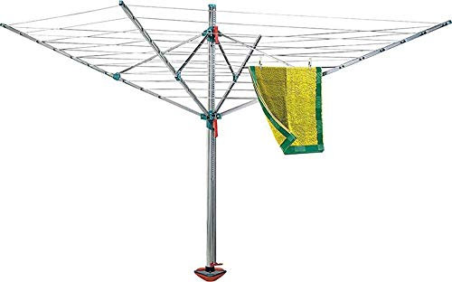 Blome Wäschespinne Idea 60m inkl. Bodenhülse und Schutzhülle, Wäsche Spinne draußen, Made in Germany