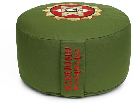 Yogabox Meditationskissen Glückssitz Chakra, 4.Chakra Herz-Chakra (Anahata) / grün