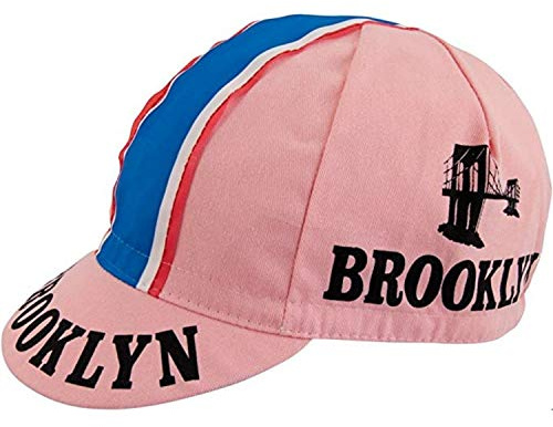Team Brooklyn Retro Fahrradmütze mit rot-weiß-blauen Streifen