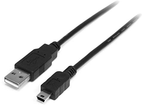 StarTech.com Cable USB de 1m para Cámara - 1x USB A Macho - 1x Mini USB B Macho - Adaptador Negro