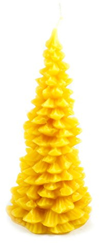 Naturra 100% Bienenwachskerze Edeltanne handgegossen - Winter - Honigduft - Kerze