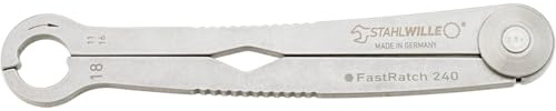 STAHLWILLE 240 18 | FastRatch Ratschenschlüssel 18 mm - 11/16  | offener Ringschlüssel mit Ratschenfunktion, Maulschlüssel | ideal für Bremsleitungen, Überwurfmuttern | Made in Germany