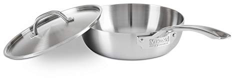 Viking 40061-1823-STN Professional 5-Ply Saucier, 3 Quart, Stainless Steel, Silver