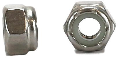 Chenango Supply 18-8 1/4-20 Edelstahl Nylon Einsatz Kontermuttern, 100 Stück (1/4-20 NYLOCK)