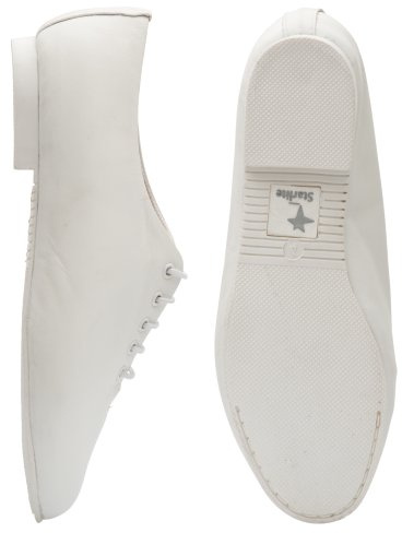 Starlite Basic White Jazz Shoes, Full Rubber Sole 6 UK