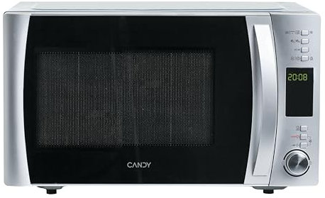 Candy CMXC30DCS Horno, Microondas con Grill, Capacidad 30L, Plato Giratorio 31.5 cm, 40 programas automáticos, Potencia 900W/110/2500 W, Color Silver, 900 W, 30 litros 15x20x10 cm
