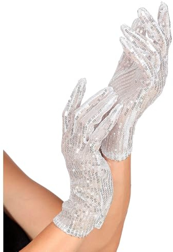 W WIDMANN MILANO Party Fashion - Paillettenhandschuhe | Handschuhe für Fantasy, Zauberer, Superstar Kostüme, Karneval und Mottoparty