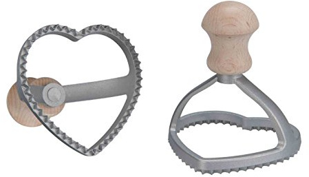 MAAJ® RAVIOLIAUSSTECHER ALUMINIUM + BUCHE HERZ-FORM MAXI