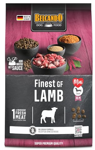 Belcando Finest GF Lamb [4 kg] getreidefreies Hundefutter | Trockenfutter für kleine & mittlere Hunde | Alleinfuttermittel für Hunde ab 1 Jahr