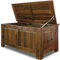 CASARIA® Baúl de Madera Grande 103L Banco Almacenaje Carga 160Kg Acacia Pasillo Salón Dormitorio Estilo Colonial