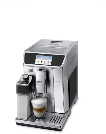 De'Longhi PrimaDonna Elite ECAM 656.75.MS Kaffeevollautomat mit 4,3 Zoll Farbdisplay automatischer Milchschaum 2 Tassen Funktion 1350W großer 2 L Wassertank Coffee Link App silber