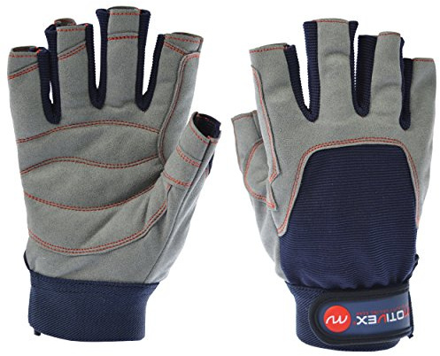 MOTIVEX Segelhandschuhe Rote Naht alle Finger geschnitten Grösse XXL