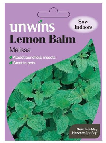 Unwins Herb Lemon Balm Melissa Seeds