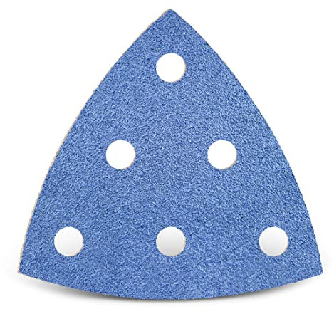 MENZER Blue Klett-Schleifblätter, 93 mm, 6-Loch, f. Deltaschleifer, Zirkonkorund (25 Stk.) K100