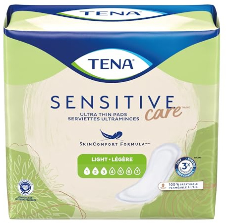 TENA Intimates Ultra Thin Light Bladder Leakage Pad for Women, Light Absorbency, Regular Length, 2 Pack 60 Total