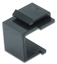 Digitus DNBLIND Locking Cap for Blank Patch Panels Or Sockets, Black, Keystone Module - Blind Cap, Universal
