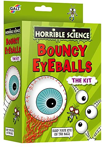 Galt Bouncy Eyeballs - Horrible Science Kit - Educational Science Kits, Learn Jazzy Juggling and How Balls Bounce - Kids Science Kits and Bouncy Balls Science Set For Girls and Boys Ages 6 Years Plus
