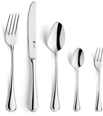 PW Paul Wirths ALTFADEN 9600 Besteck Set für 6 Personen, Essbesteck 30 teilig, Edelstahl rostfrei, poliert & spülmaschinenfest, Tafelbesteck mit Besteckkasten