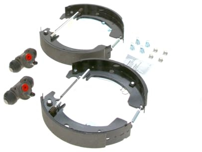 Bosch KS036 Kit Super Pro - Kit freno a tamburo posteriore - 1 set preassemblato, 2 cilindri freno a ruota, 4 ganasce freno
