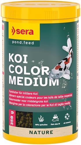 sera koi color medium 1 L | mangime per la colorazione per Koi di medie dimensioni 1.000 ml | senza coloranti e conservanti