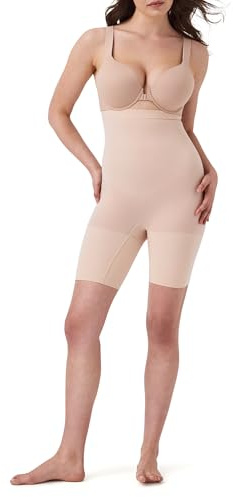 SPANX SPANXsculpt Power Series High-Waisted Mid-Thigh Short - Lightweight, All-Day Comfort - Core Control Shapewear - Soft Nude - X Large
