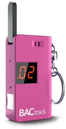 BACtrack Keychain Breathalyzer (Pink) | Ultra-Portable Pocket Keyring Alcohol Tester for Personal Use
