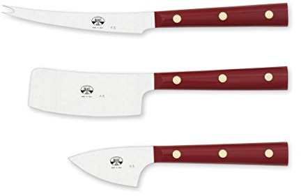 Coltellerie Berti La Cerimonia dei Formaggi Set 3 Piezas 430 plexiglás Rojo