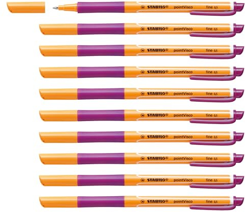 STABILO - Tintenroller - pointVisco - 10er Pack - lila
