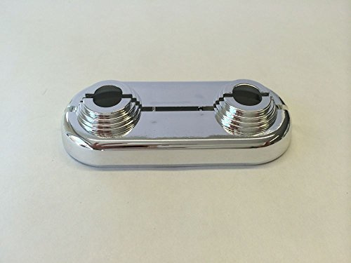 Simplex Doppel Rosette 10-22mm Rohrabstand 50 mm chrom flach doppelrosette