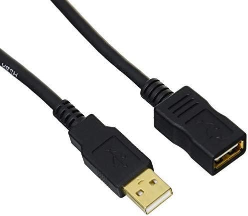 Amazon Basics 1IGG USB 2.0-Verlängerungskabel USB-A Stecker auf A-Buchse, 2 m, Schwarz