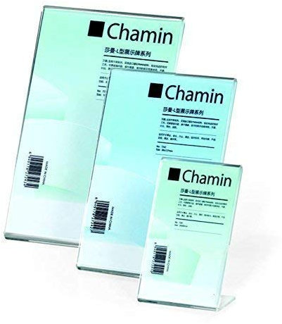 Tischaufsteller aus hochwertigem Acryl Tischnamensschild, Preisschild Hinweisschild L-Form (54x85 mm)