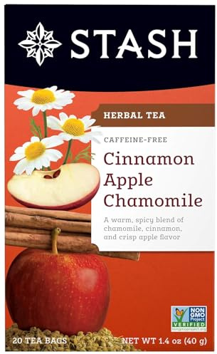 Stash Tea Cinnamon Apple Chamomile Herbal Tea, 20 Count
