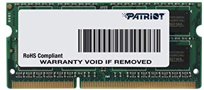 Patriot Signature 8GB DDR3 1600 MHz Arbeitsspeicher SODIMM Module (8 GB, 1 x 8 GB, DDR3, 1600 MHz, 204 - pin SODIMM) PSD38G1600L2S