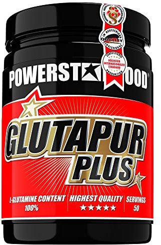 GLUTAPUR PLUS | Mikrokristallines L-Glutamin Pulver mit Geschmack | 500g | HOCHDOSIERT | Muskelaufbau, Regeneration, Training & Diät | Mit Cofaktor B6 | Deutsche Herstellung | Vegan | Cherry Bomb